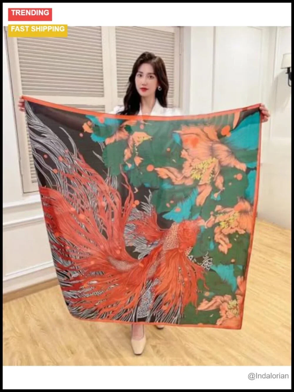 Large Square Silk Feel Fashion Scarf 43
